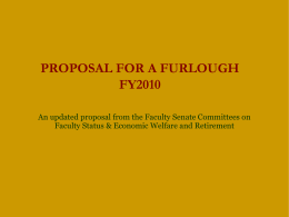 Proposal for a Furlough FY2010 - PowerPoint presentation