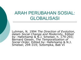 ARAH PERUBAHAN SOSIAL: GLOBALISASI