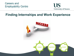 FGS: Internships &amp; Work Experience [PPTX 1.40MB]