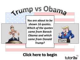 Download Trump vs Obama: who said what?