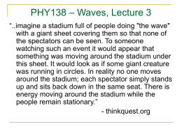 – Waves, Lecture 3 PHY138
