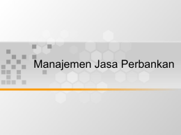 Manajemen Jasa Perbankan
