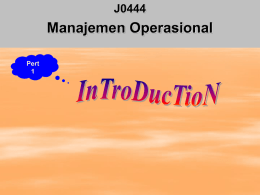 Manajemen Operasional J0444 Pert 1