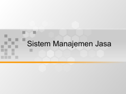 Sistem Manajemen Jasa