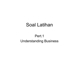 Soal Latihan Pert.1 Understanding Business