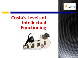 PB Costas Levels of Intellectual Functioning
