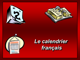 calendrier francais