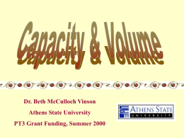 Capacity and Volume PowerPoint