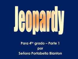 Jeopardy Gr4 - 1