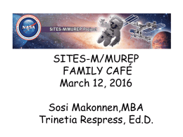 Powerpoint Slides From Family Cafe- 3/12/16