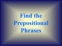 Preposition Power Point Practice 3