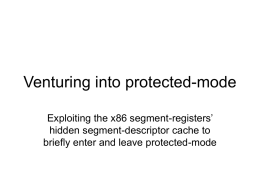 Venturing into protected-mode