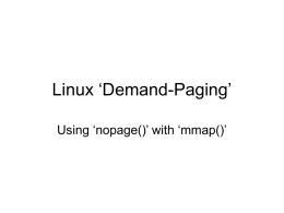 Linux ‘Demand-Paging’ Using ‘nopage()’ with ‘mmap()’