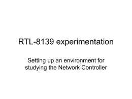RTL-8139 experimentation Setting up an environment for studying the Network Controller