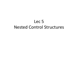 Nesting control structures