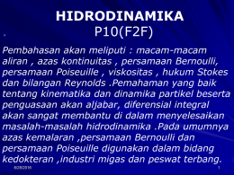 HIDRODINAMIKA . P10(F2F)