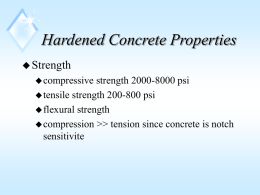 Hardened Concrete Properties Strength
