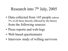 Research into 7 July, 2005