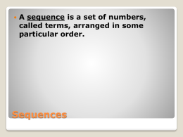 Sequences PPT