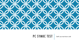 SYMKC Test Review