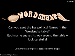 Click here to download the resource Wordsnake