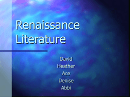 Renaissance Literature2.ppt