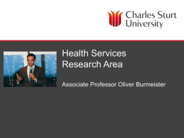 CSU Health Services Presentation