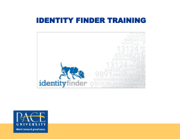 Identity Finder Presentation