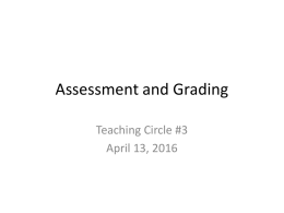 Assessment and Grading