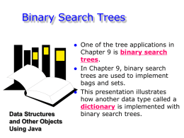 Main Ch.9 Binary Search Trees