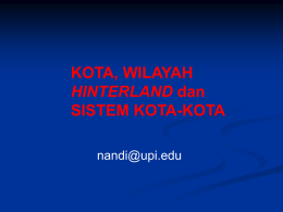 (8) TEORI KERUANGAN KOTA DAN WILAYAH HITERLAND.ppt