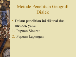 Metode Penelitian Geografi Dialek.ppt