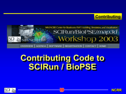 Contributing code to BioPSE/SCIRun project