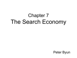 The Search Economy Chapter 7 Peter Byun