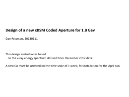 Design of a new xBSM Coded Aperture for 1.8 Gev