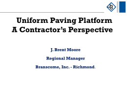 Presentation 8b (Moore), 2015 Regional Seminar - Uniform Paving Platform
