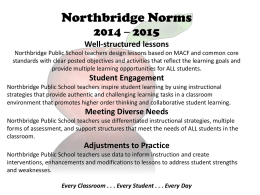 Northbridge Norms