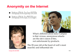 Anonymity on the Internet   