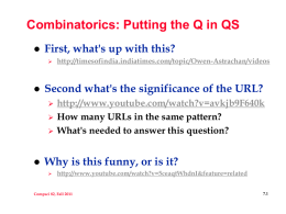 Combinatorics: Putting the Q in QS First, what's up with this?