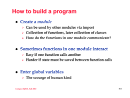 How to build a program module