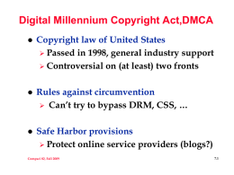 Digital Millennium Copyright Act,DMCA