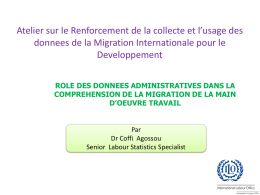 Workshop2015 ILO Donnees administrative Migration du travail CoffiAgossou