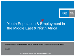 Youth population and employment in the Middle East and North Africa: opportunity or challenge?