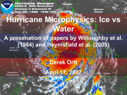 Hurricane Microphysics: Ice vs Water
