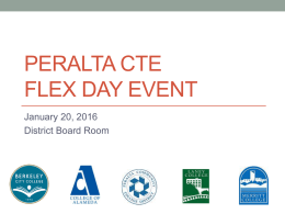 Peralta CTE Flex Day slides 1 20 16