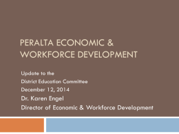 Economic and Workforce Development presentation to DEC 12 12 14