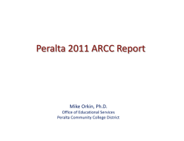 Peralta 2011 ARCC Report 2-7-12