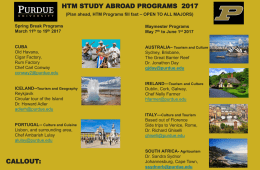 HTM Study Abroad Programs 2017 - Open to All Majors!