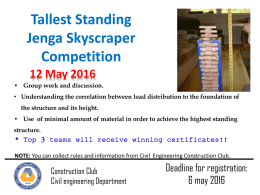 Tallest Standing Jenga Skyscraper Competition Poster Final