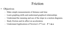 Friction • Objectives
